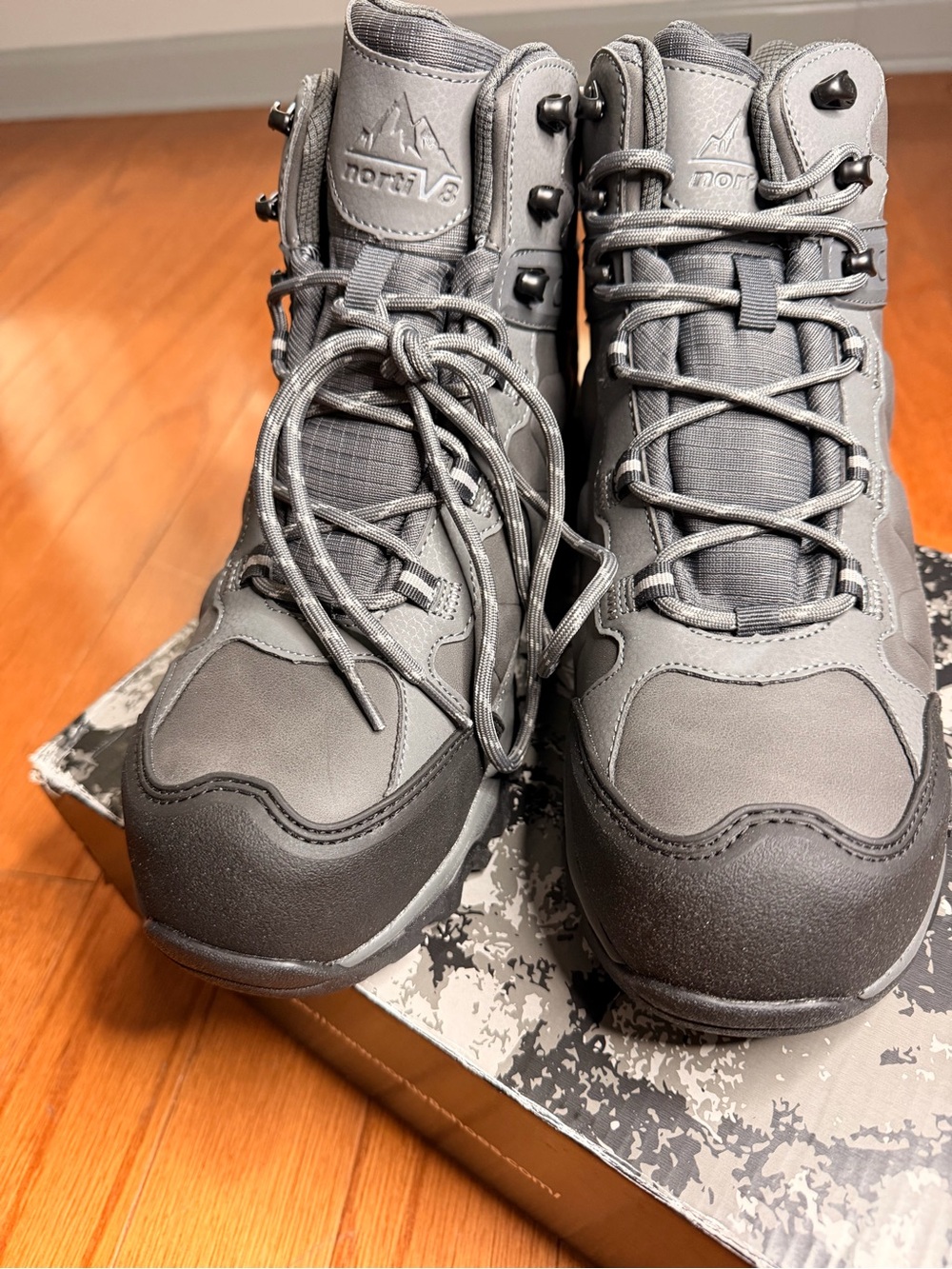 NortiV8 Men's Gray Tactical Boots - Waterproof Comfort
